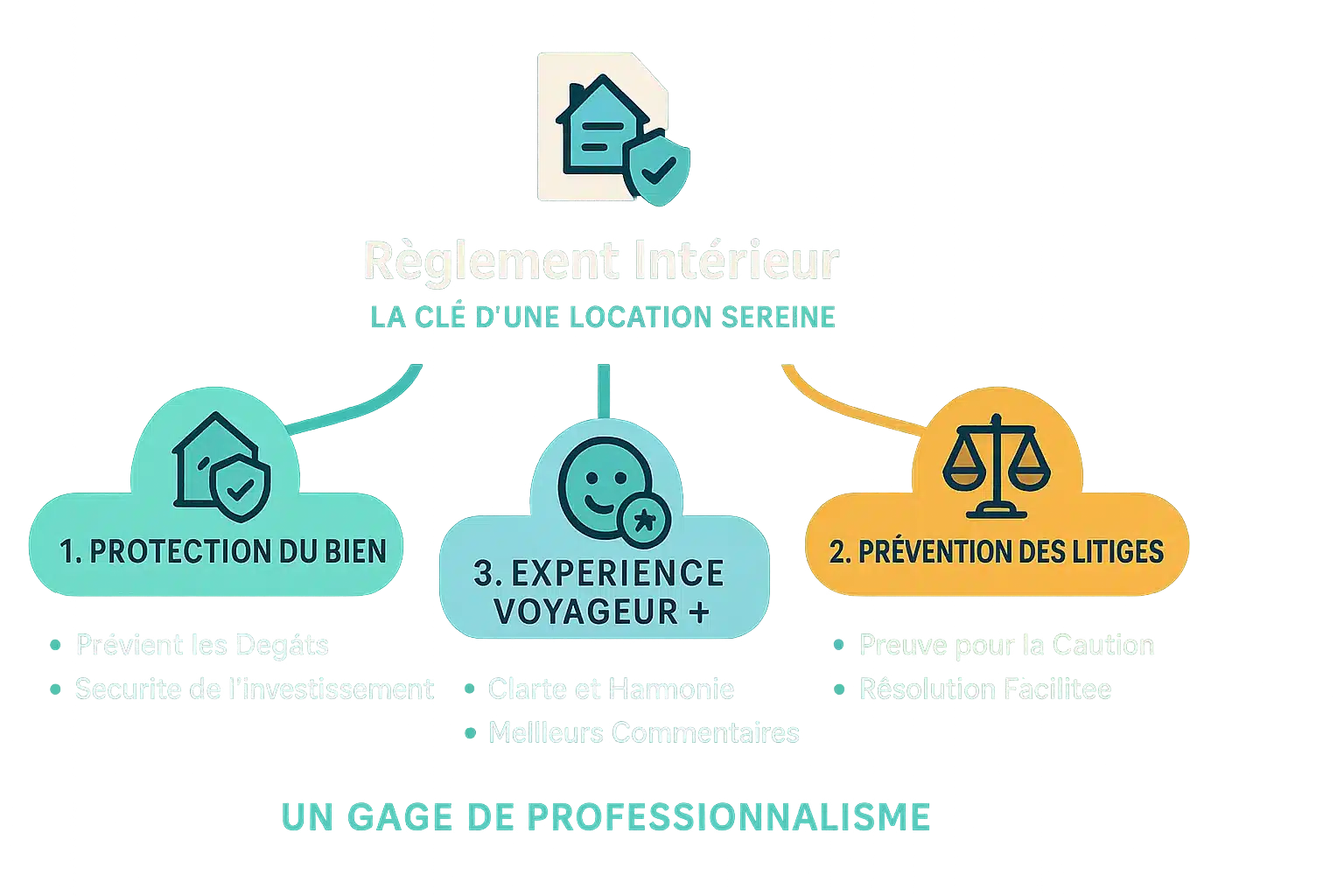 Illustration d'un règlement intérieur pour location saisonnière