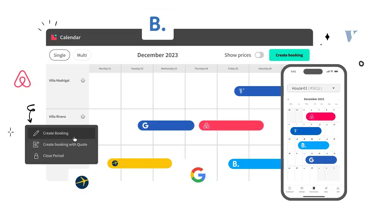 concept ecrans logiciel lodgify