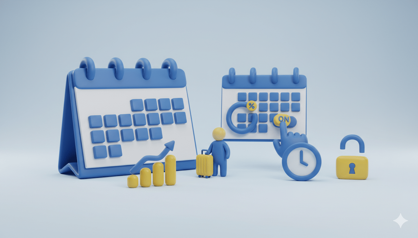 flexibilité calendrier reservations